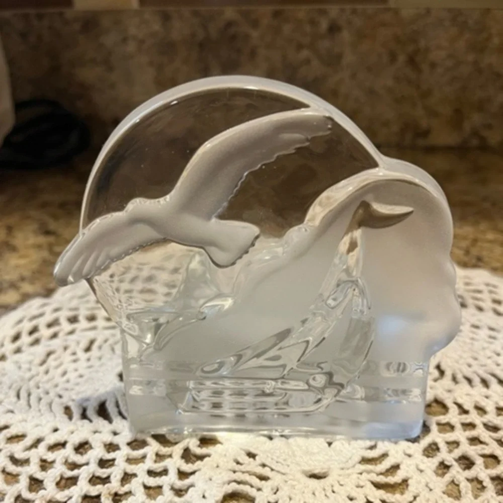 PartyLite Seagulls Glass Tea Light Holder Candle Holder